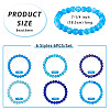 6Pcs 6 Styles 8mm Glass Round Beaded Stretch Bracelet Sets BJEW-TAC0021-13
