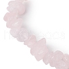 Natural Rose Quartz Chip Beaded Stretch Bracelets for Women Men BJEW-JB10647-02-3