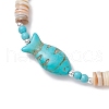 Natural Freshwater Shell Beaded Stretch Bracelets BJEW-JB11804-03-3