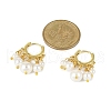 Round Shell Pearl Beaded Chandelier Earrings EJEW-JE06354-4