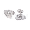 Non-Tarnish Anatomical Heart 304 Stainless Steel Stud Earrings for Women EJEW-Z017-07P-2