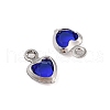 Heart Rack Plating Brass Glass Pendants KK-S385-01P-05-2