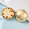 Brass Half Round Stud Earrings EJEW-Z125-01G-3