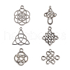 Tibetan Style Alloy Chinese Knot Pendants TIBEP-YW0001-05AS-1