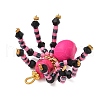 Halloween Theme Dyed Synthetic Turquoise & Glass Seed Beads Pendants PALLOY-MZ00774-01-6