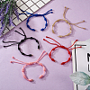 10Pcs 5 Colors Adjustable Braided Nylon Cord Bracelet Making AJEW-TA0001-25-14