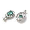 Brass Micro Pave Dark Cyan Cubic Zirconia Pendants KK-H461-02P-2