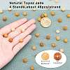 ARRICRAFT Natural Topaz Jade Bead Strands G-AR0001-35-2