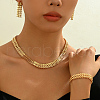 Middle Eastern Style Iron Chain Bracelets & Earrings & Necklaces Sets for Women's Events UC7587-3