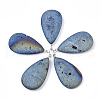 Electroplate Natural Druzy Geode Agate Pendants G-S344-61A-04-1