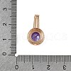Brass Micro Pave Cubic Zirconia Pendants KK-E795-21KCG-3
