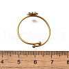 Daisy 304 Stainless Steel Enamel Open Cuff Rings for Women RJEW-M061-01G-M-3