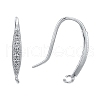 Anti-Tarnish Rhodium Plated 925 Sterling Silver Earring Hooks STER-K168-096P-1