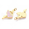 304 Stainless Steel Enamel Pendants STAS-N115-01D-G-2