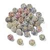 Sparkle Glass Rhinestone Round Beads OACR-S048-01-2