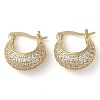 Rack Plating Brass Micro Pave Cubic Zirconia Hoop Earrings EJEW-M230-10G-1