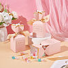 Wedding Paper Candy Gift Packaging Boxes with Polyester Ribbon CON-WH0105-07-5