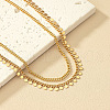 Alloy Disc Tassel Twisted Chain Double Layer Necklaces for Women FS-WG469BC-01-1
