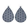 430 Stainless Steel Filigree Pendants STAS-S108-25A-02-2