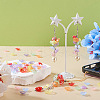  280Pcs 8 Colors Acrylic Bead Caps MACR-TA0001-63-7