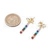 Chakra Bowknot Alloy Dangle Stud Earrings EJEW-JE06378-01-3