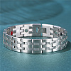 SHEGRACE Stainless Steel Panther Chain Watch Band Bracelets JB675A-6