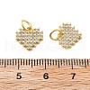 Brass Micro Pave Cubic Zirconia Pendants KK-C092-24K-G-3