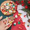 SUNNYCLUE 72pcs 12 Styles Christmas Theme Opaque Resin Cabochons RESI-SC0005-72-3