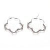 Long-Lasting Plated 304 Stainless Steel Wire Wrapped Hoop Earrings EJEW-D250-03A-P-2