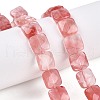 Cherry Quartz Glass Beads Strands G-T138-156-1