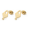 Ion Plating(IP) 304 Stainless Steel Stud Earring Findings STAS-I206-13G-1