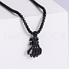 Cool Punk Stainless Steel American Hip-hop Street Style Skull Hand Pendant Necklaces YV0180-3-1