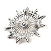Sunflower Rhinestone Brooch Pins JEWB-A029-01S-01-1-2