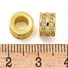 Rack Plating Brass Micro Pave Cubic Zirconia Beads KK-I718-34G-2