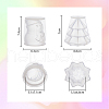 SUPERFINDINGS 2Pcs 2 Style Christmas Candle Silicone Statue Molds CAND-FH0001-03-2