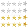 SUPERFINDINGS 20Pcs 2 Colors Alloy Star Brooches JEWB-FH0001-42-1