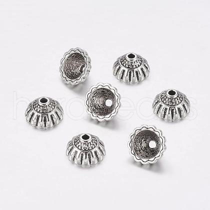 Tibetan Style Alloy Bead Caps X-LF9305Y-1