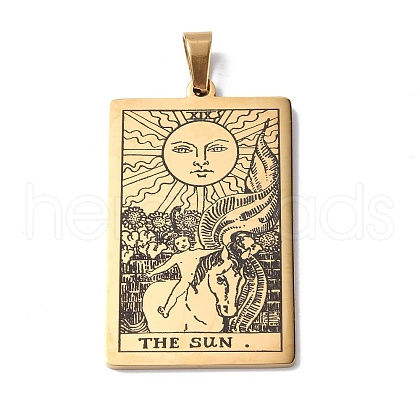 201 Stainless Steel Pendant STAS-B033-01G-19-1