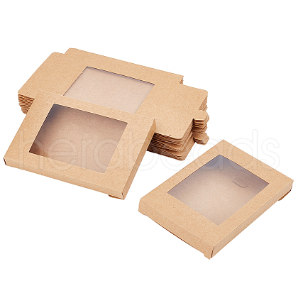 Rectangle Paper Biscuit Boxes with Clear Window CON-WH0107-02A-01-1