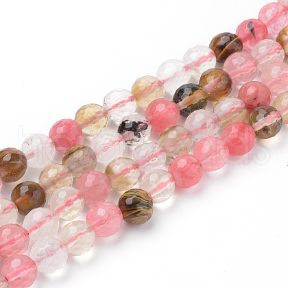 Tigerskin Glass Beads Strands G-Q462-118-12mm-1