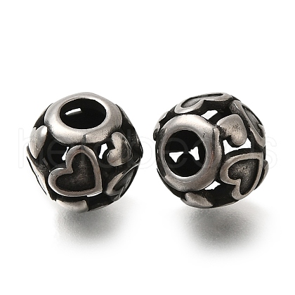 304 Stainless Steel European Beads STAS-D191-17C-AS-1