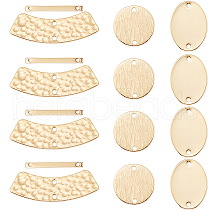 CREATCABIN 24Pcs 4 Styles Brass Connector Charms KK-CN0001-99-1