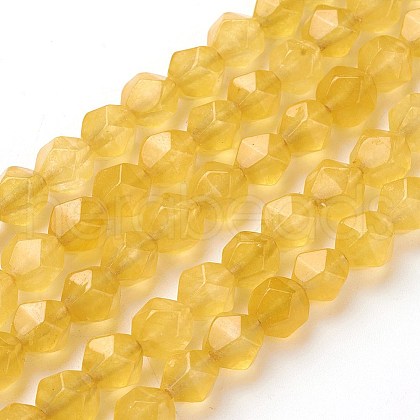 Natural White Jade Beads Strands X-G-F545-E21-1