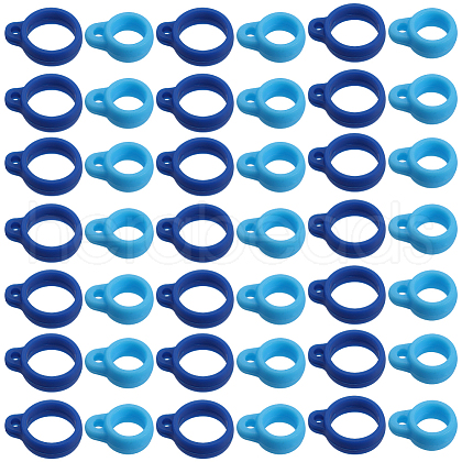 Gorgecraft 60Pcs 2 Style Silicone Pendant SIL-GF0001-42E-1