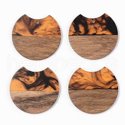 Resin & Walnut Wood Pendants RESI-S389-001A-A01-1