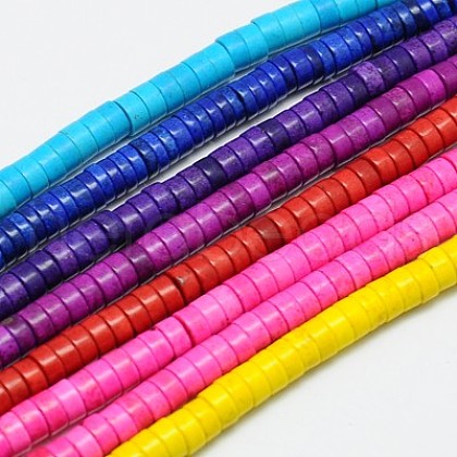 Synthetic Turquoise Beads Strands TURQ-G110-8x4mm-M-1