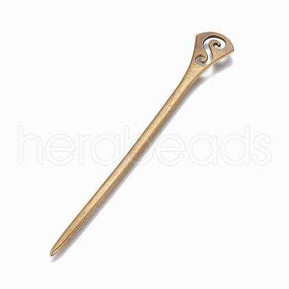 Tibetan Style Alloy Hair Stick Findings OHAR-WH0016-06B-1