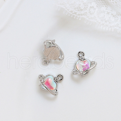 Alloy Cubic Zirconia Pendants INS-PW0001-12D-P-1