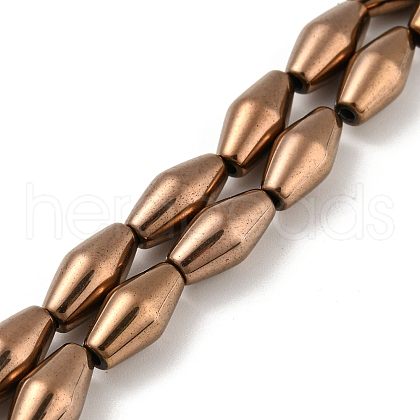 Electroplated Synthetic Magnetic Hematite Beads Strands G-Z032-B01-02D-1