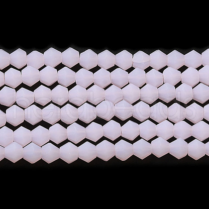 Imitation Jade Frosted Glass Bead Strands EGLA-A039-J4mm-MD02-1